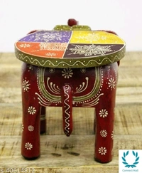 Elly Elephant Stool Hand PaintedFancy Showpieces & Collectibles Wooden Stool - Standard, Wood, Figurines, Pack of 1